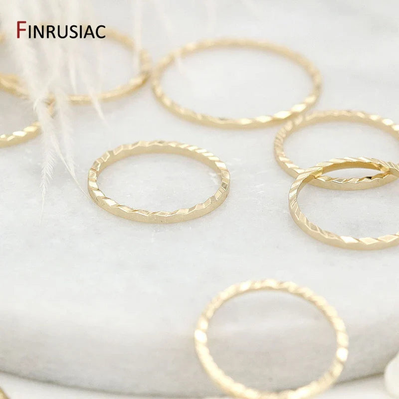 14K Gold Plated Brass Jewelry Ring Connectors Pack 10Pc - Tophatter Daily Deals