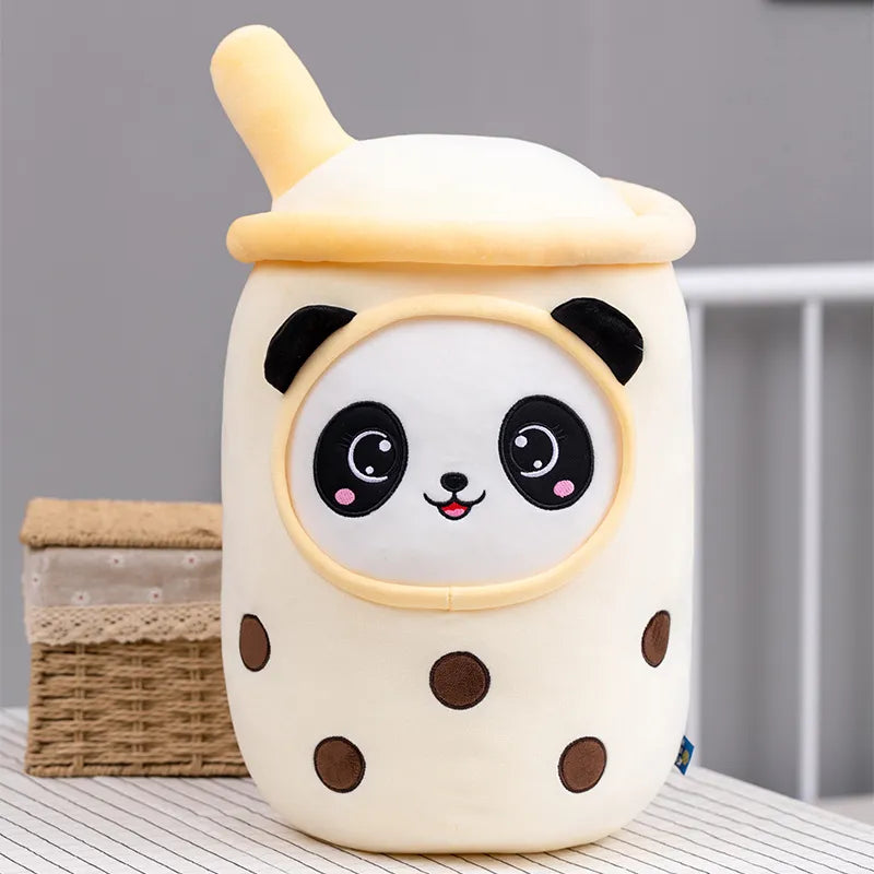 Cute Bubble Tea Plush Toy Stuffed Milk Tea Soft Boba Fruit Tea Cup Plushie Pineapple Food - Tophatter Daily Deals