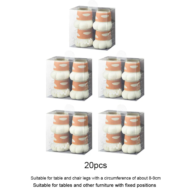 Silicone Chair Leg Caps Cat Claw Foot Pads Home Decor Non-slip x 20 Animals - Tophatter Daily Deals