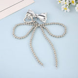 Beaded Pearl Bow Keychain Y2K Bag Charm Cute Gift Accessory Sliver Color set 2 - Tophatter Daily Deals