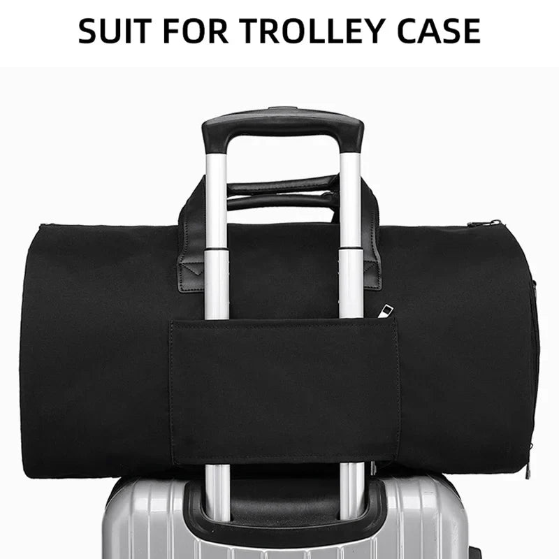 Convertible Garment Duffel Bag Travel Black Duffel Bags - Tophatter Daily Deals