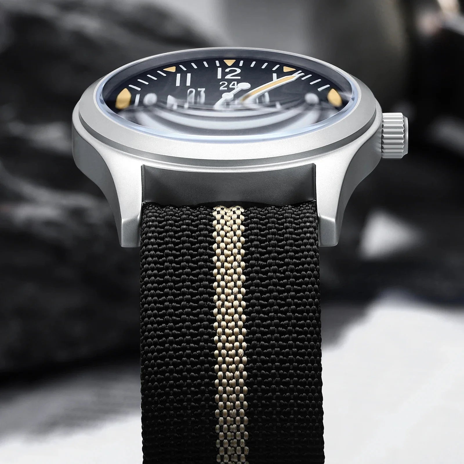 Military Quartz Field Watch 37mm Sapphire Fall 2025 - Tophatter Daily Deals