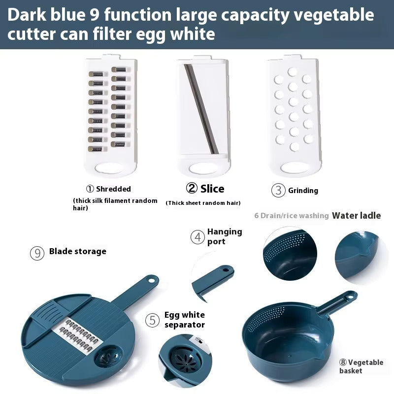 9 in 1 Multi-functional Vegetable Chopper Vegetable Choppers - Tophatter Daily Deals