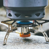 Portable Split Gas Stove 3000W Silver Camp Cooking - Tophatter Daily Deals