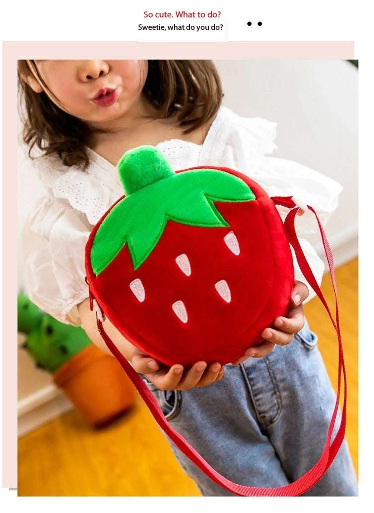 Red Strawberry Crossbody Bag Gold Chain Fruit - Tophatter Daily Deals