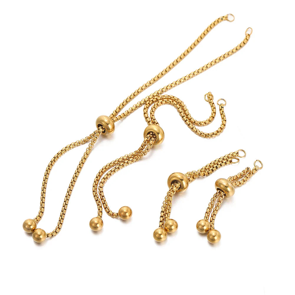 Stainless Steel Bracelet Extenders Adjustable Slider 3Pc - Tophatter Daily Deals