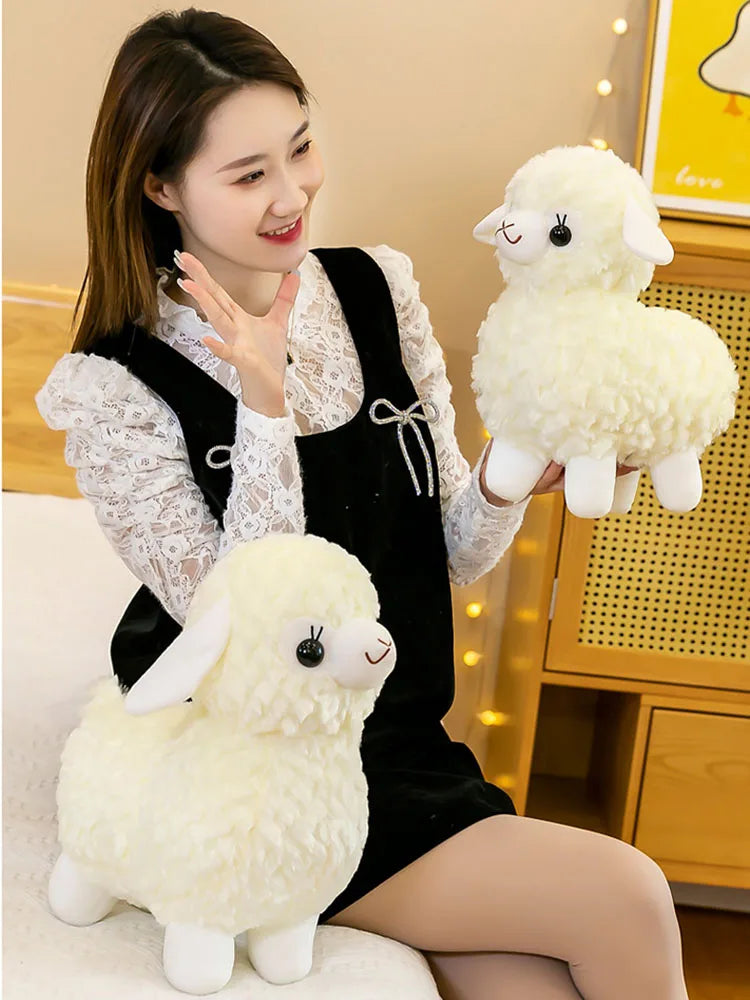 White Alpaca Sheep Llama Stuffed Plush Toy Animals - Tophatter Daily Deals