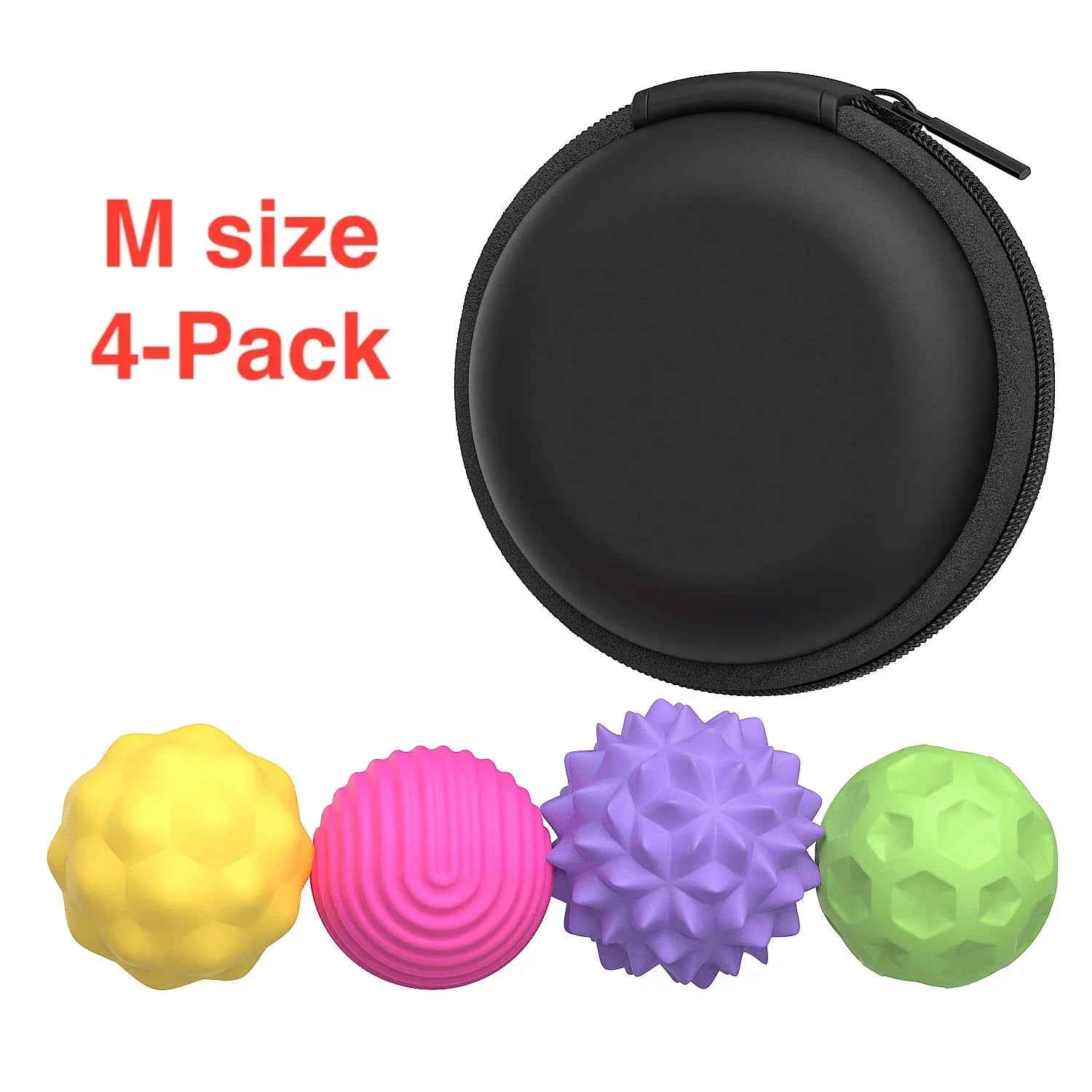 Silicone Magnetic Sensory Balls Fidget Toy Stress Relief M 4-pack Colorful - Tophatter Daily Deals