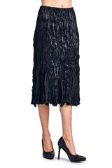 Women's Pleated Velour with Chiffon Long Skirt Skirts - Tophatter Daily Deals