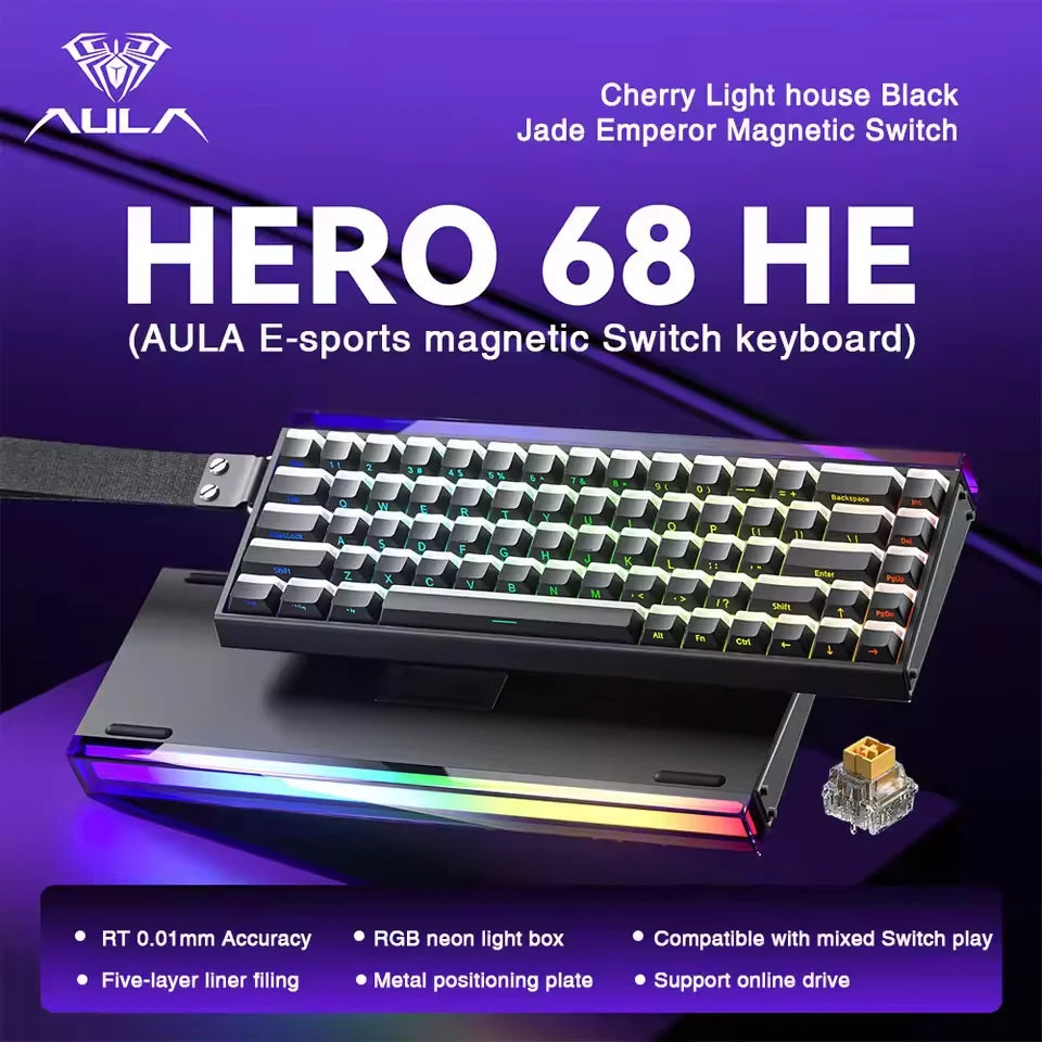 Mechanical 60 Percent Magnetic Switch Gaming Keyboard 8KHz Black - Tophatter Daily Deals