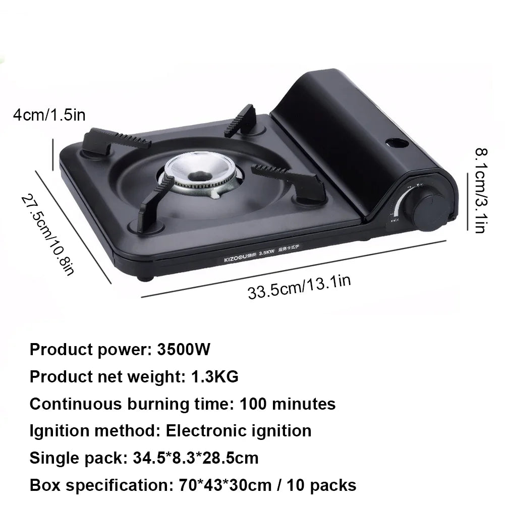 Single-Burner Camping Gas Stove Black Camp Cooking - Tophatter Daily Deals