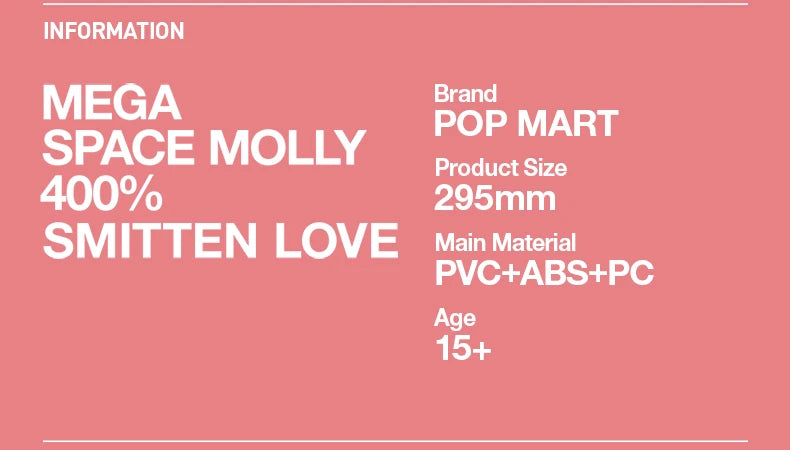 Genuine Pop Mart Mega Space Molly 400% Smitten Love Limited Edition Figure Outer Space - Tophatter Daily Deals