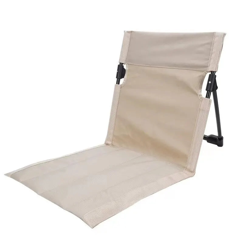 Foldable Camping Chair Cushion And Storage Bag Beige Camp Furniture - Tophatter Daily Deals
