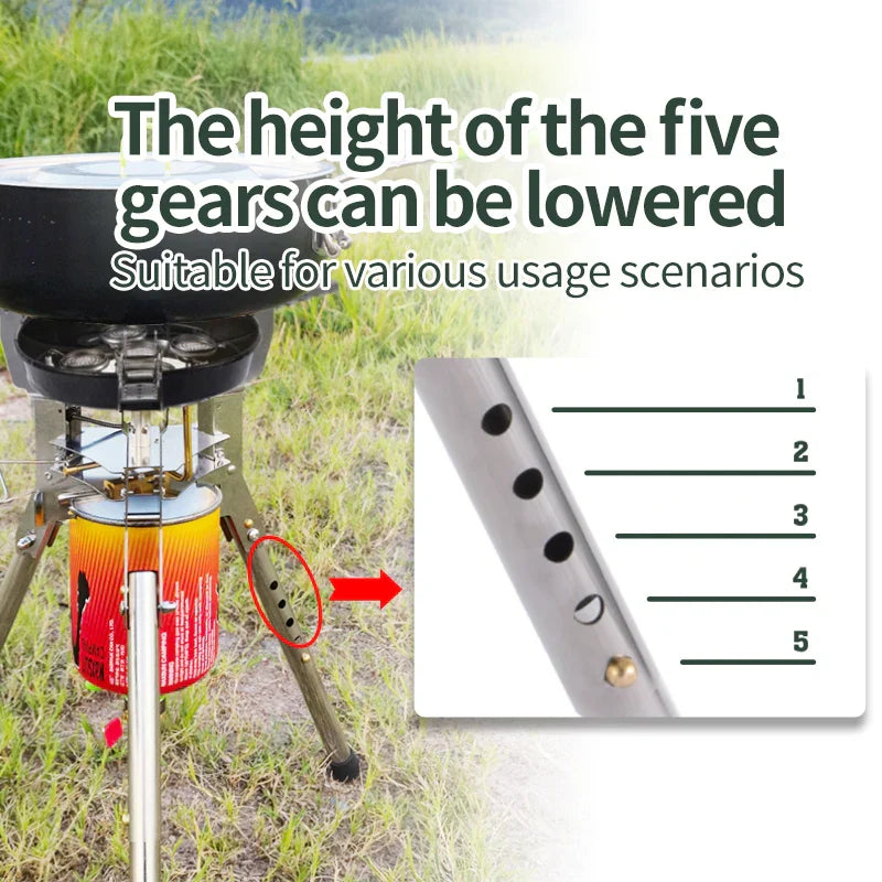 8400W Foldable Gas Camping Stove Silver Camp Cooking - Tophatter Daily Deals