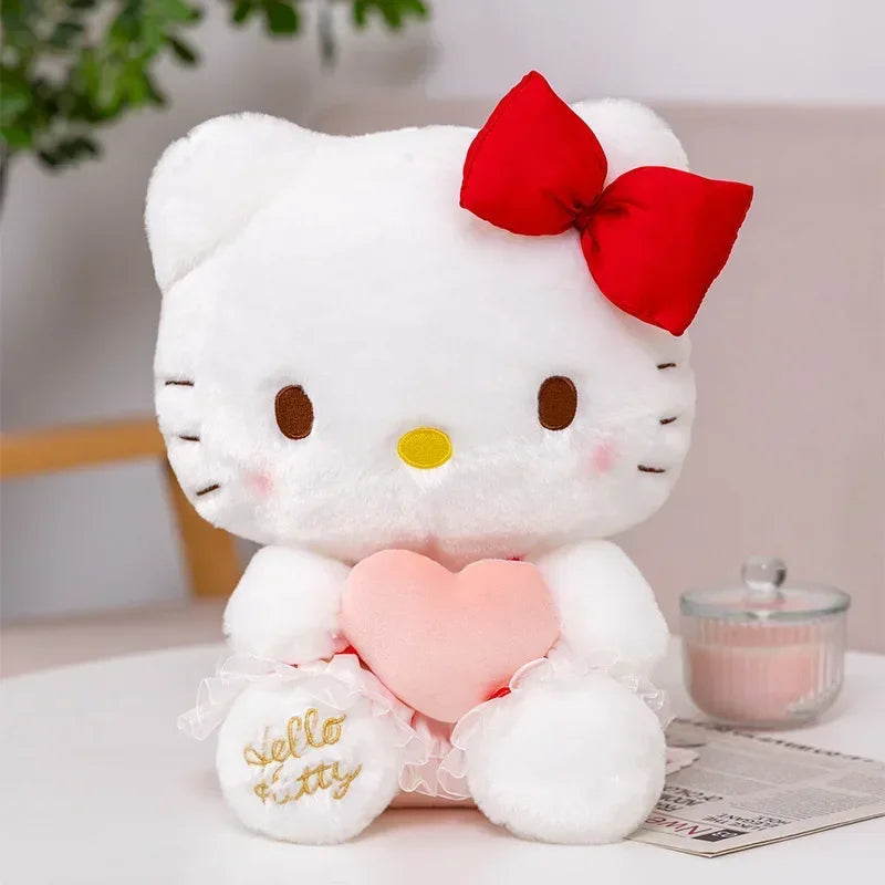 Sanrio Hello Kitty Kuromi Melody Cinnamoroll Stuffed Toys Kawaii Hello Kitty Pink Heart (30cm) Anime - Tophatter Daily Deals