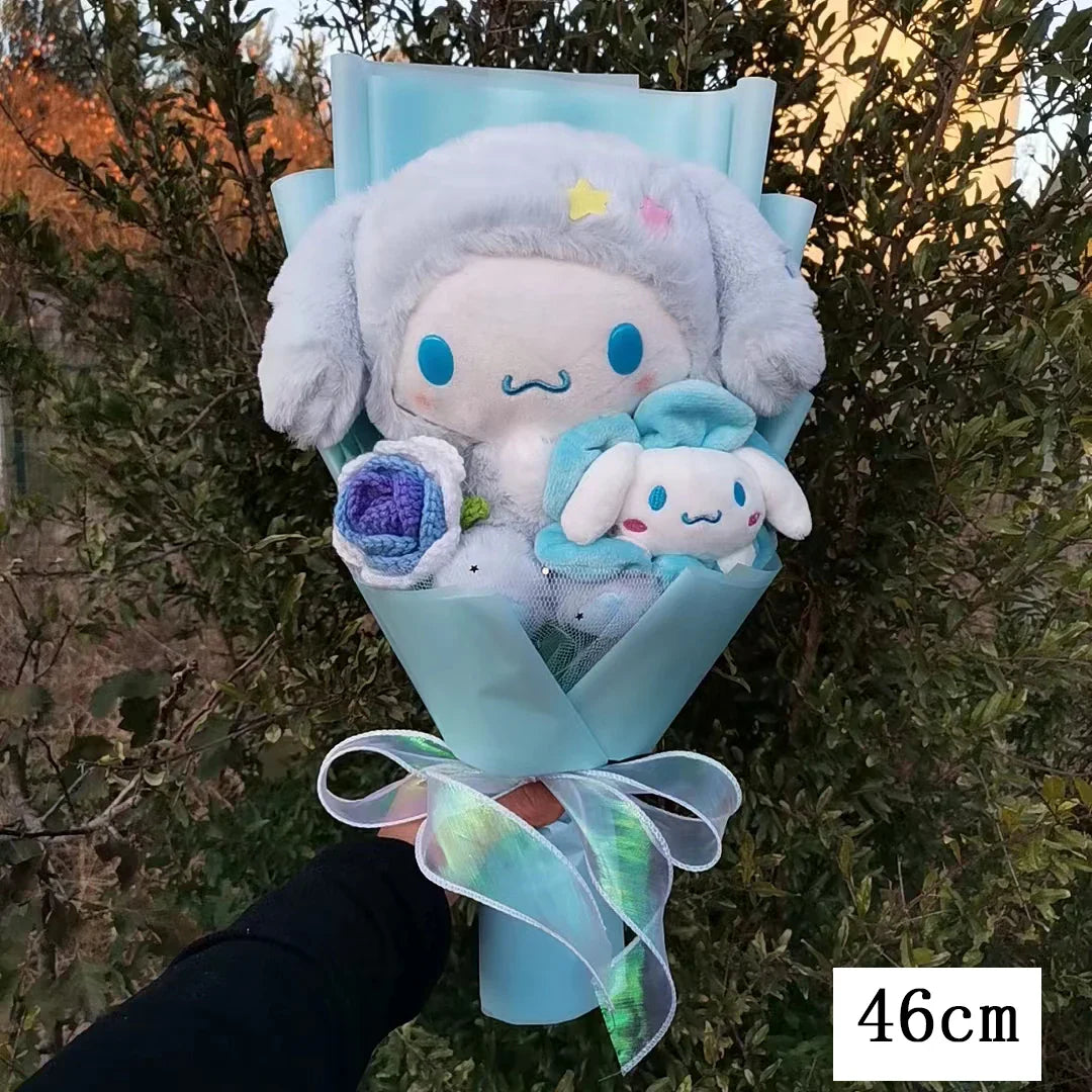 Sanrio Kuromi My Melody Hello Kitty Cinnamoroll Plush Bouquet Cinnamoroll-17 Flowers - Tophatter Daily Deals
