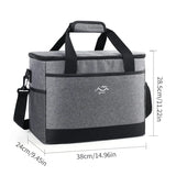 26L Insulated Cooler Bag Camping Dark Gray Duffel Bags - Tophatter Daily Deals