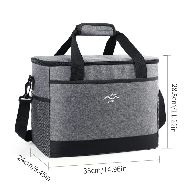 26L Insulated Cooler Bag Camping Dark Gray Duffel Bags - Tophatter Daily Deals