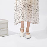 Supportive Women Mary Jane Flats - Square Toe, Leather - Tophatter Daily Deals