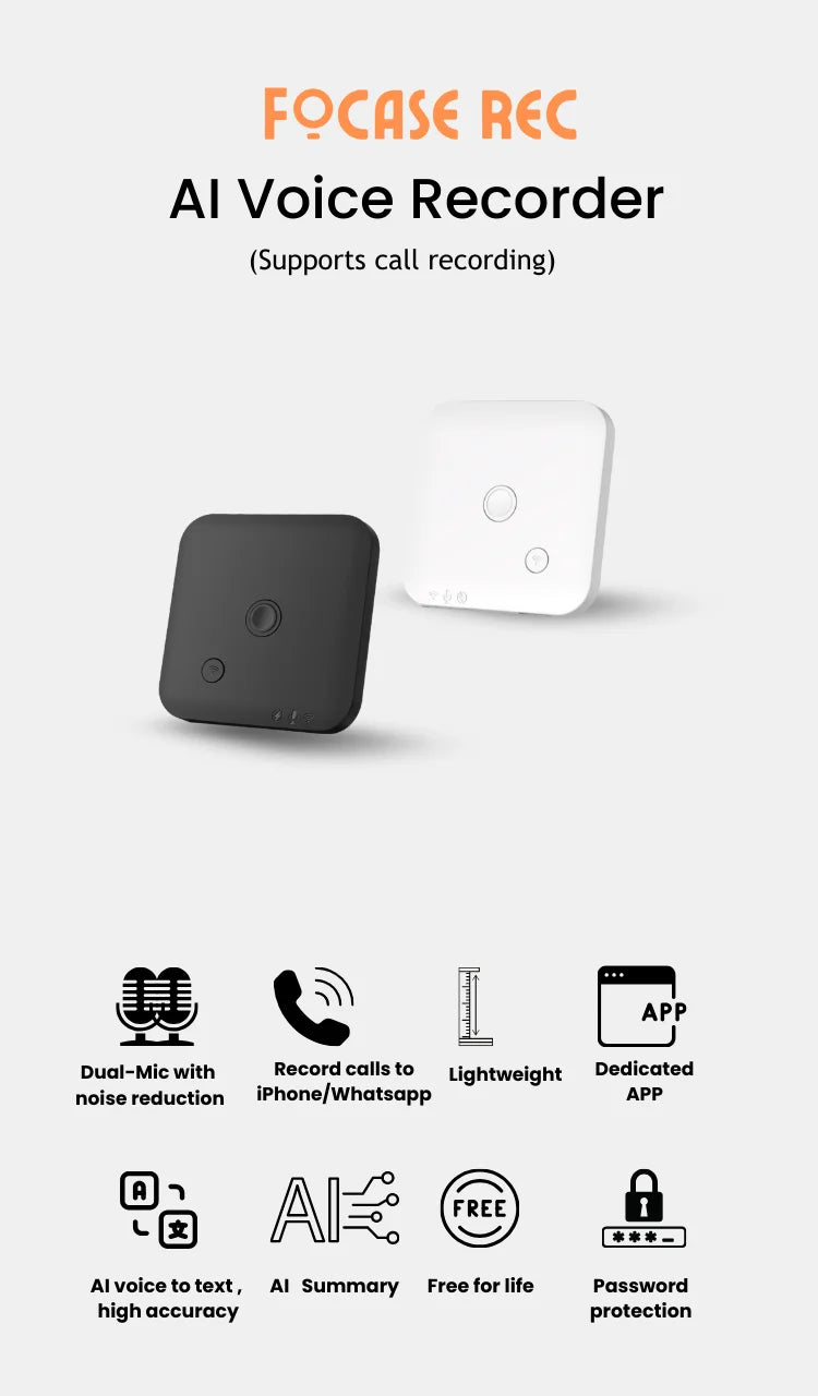 AI Voice Recorder 64GB With Transcription And Translation - Tophatter Daily Deals