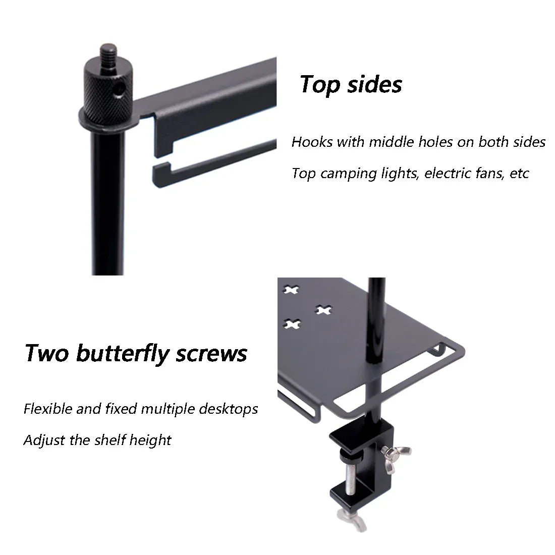 Camping Storage Detachable Organizer Rack Black Camp Furniture - Tophatter Daily Deals