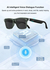 Smart Translation Glasses Bluetooth Call Voice Assistant - Tophatter Daily Deals