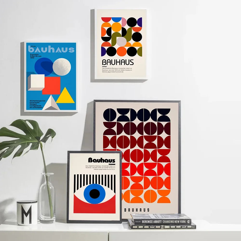 Bauhaus Canvas Wall Art Print Pink Quote Modern Nordic - Tophatter Daily Deals