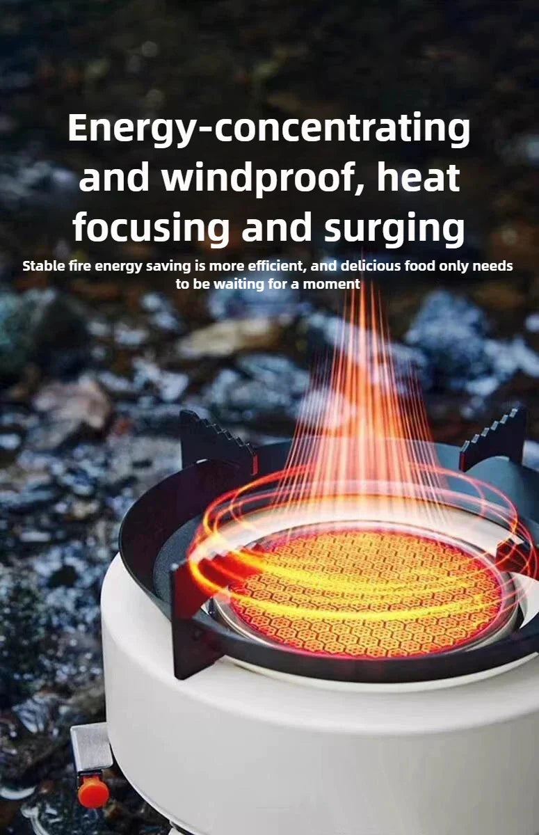 12800W Infrared Camping Gas Stove White Camp Cooking - Tophatter Daily Deals