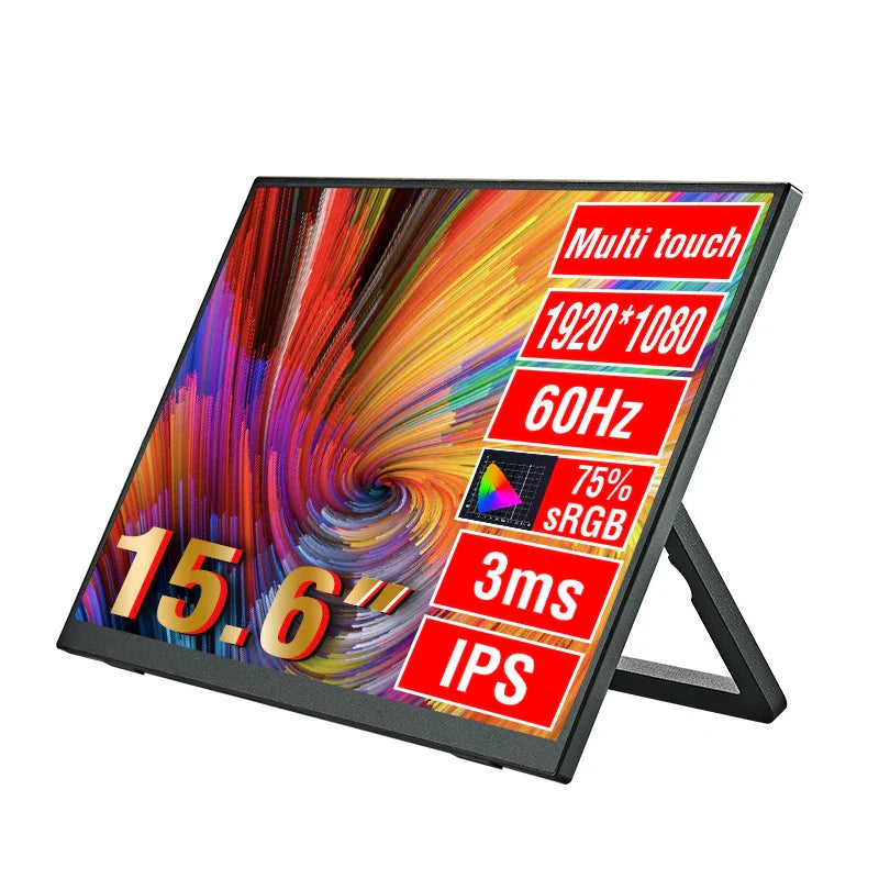 Portable 15.6 Inch Touch Monitor 1080p HDR Gaming On The Go - Tophatter Daily Deals