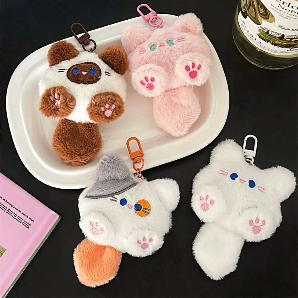 Plush Cat Keychain Cute Rabbit Fur Bag Charm Gift Decor - Tophatter Daily Deals