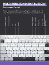 Wireless Low Profile Mechanical Keyboard 98 Keys PBT - Tophatter Daily Deals