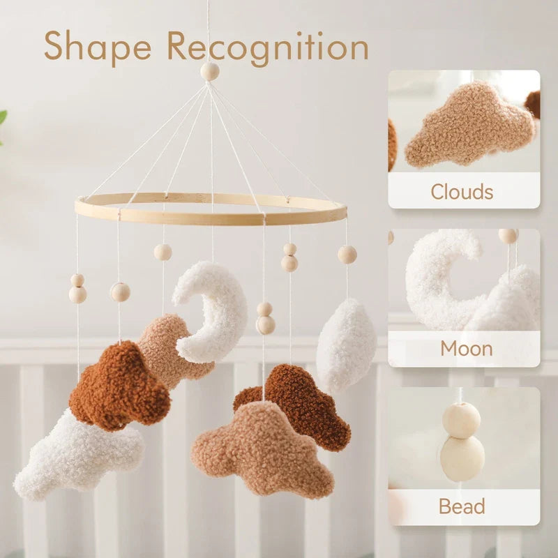 Baby Crib Mobile Wooden Nursery Newborn Sensory Toys - Tophatter Daily Deals