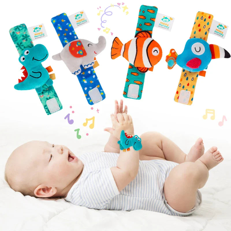 Baby Wrist Rattle Set Newborn Sensory Toys Soothing Gift - Tophatter Daily Deals