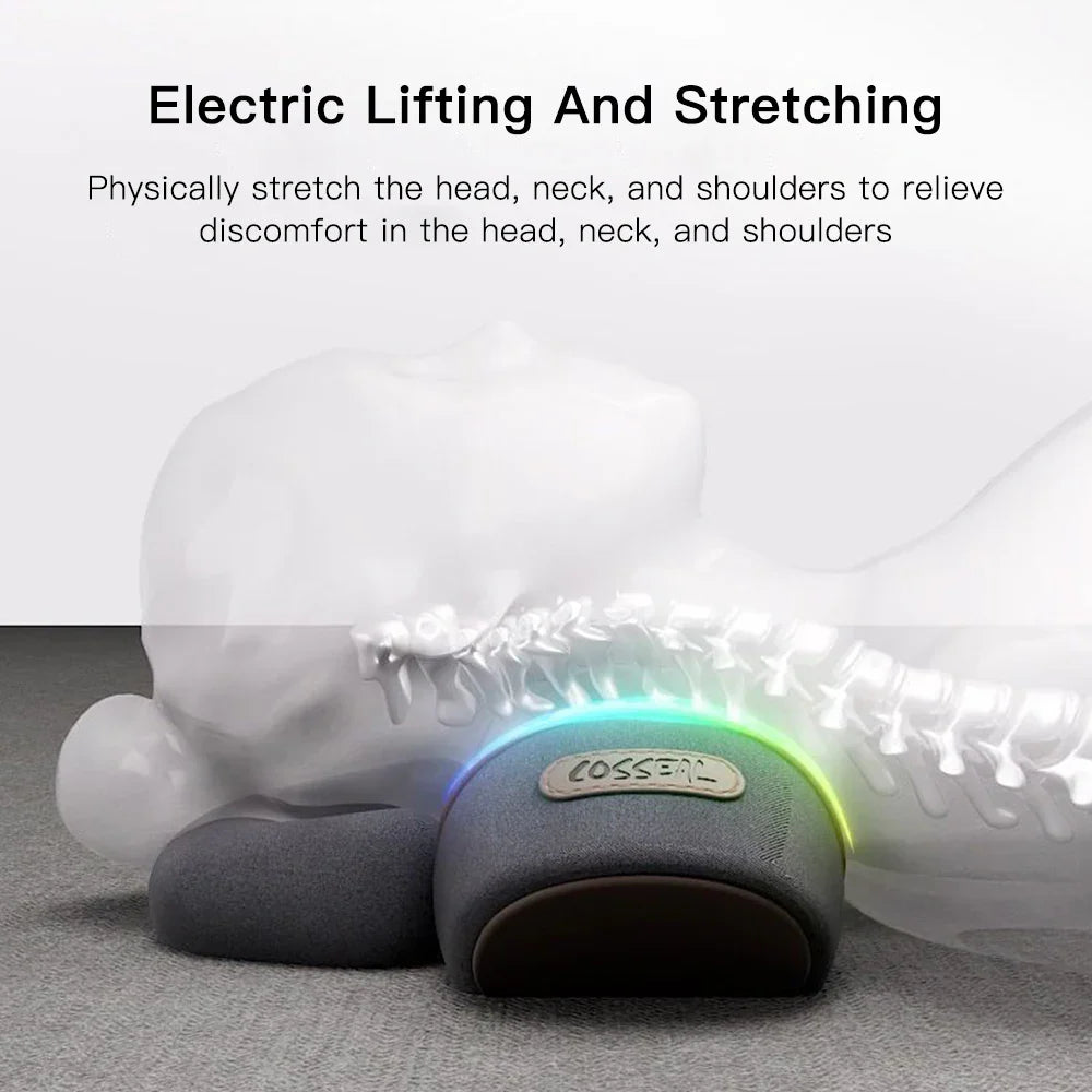 Neck Massage Pillow Heating Vibration Memory Foam Support - Tophatter Daily Deals