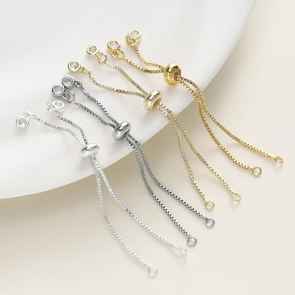 Adjustable Slider Chains For DIY Bracelet Making Accessories - Tophatter Daily Deals