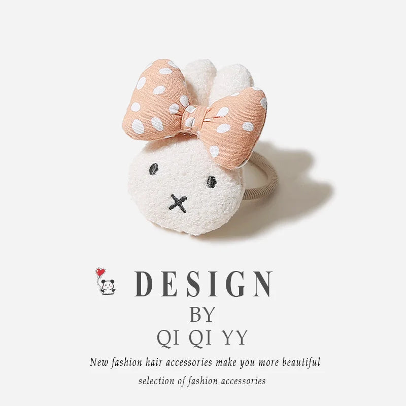 Miffy Polka Dot Ribbon Plush Hair Tie Pink Animals - Tophatter Daily Deals