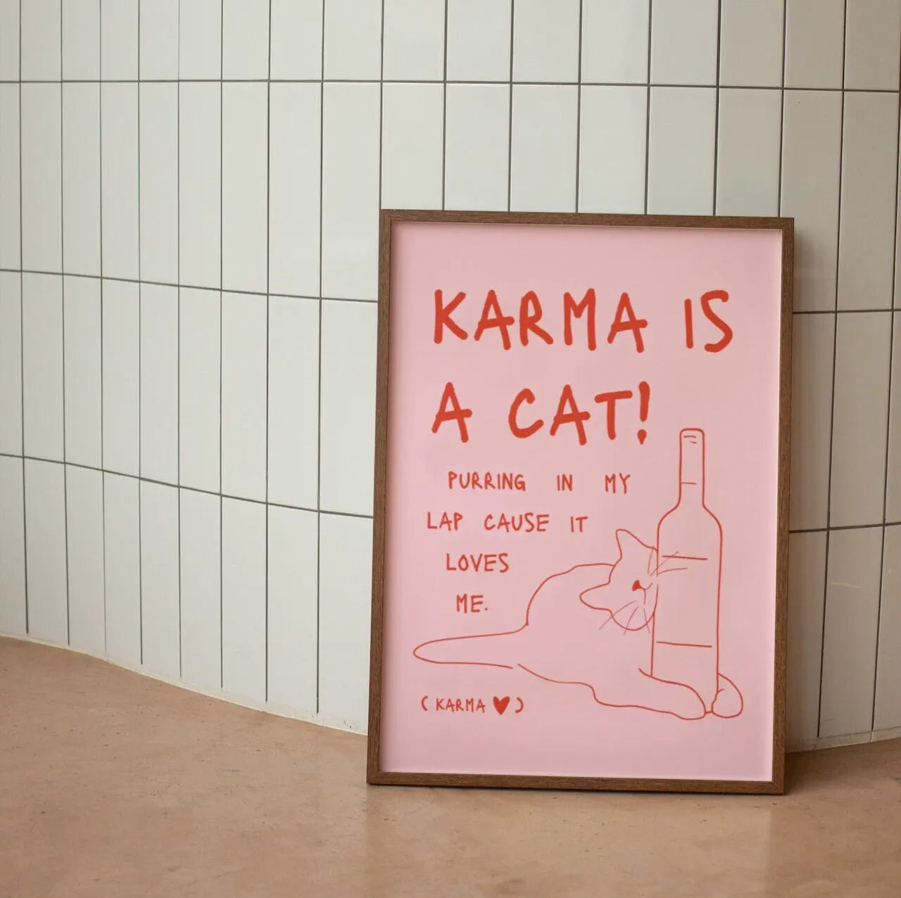 Black Cat Wall Art Red Orange Canvas Print Waterproof 11 - Tophatter Daily Deals
