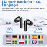 AI Translator Earbuds Real Time 144 Languages With ANC - Tophatter Daily Deals