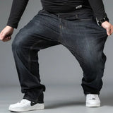 Oversized Relaxed Men's Jeans - High Waist, Stretch Denim - Tophatter Daily Deals