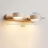 Japandi Wabi Sabi Round LED Wall Light With Mirror Bathroom - Tophatter Daily Deals