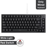 Mechanical Bluetooth Gaming Keyboard 75 Percent Hot Swap AK820-Black - Tophatter Daily Deals