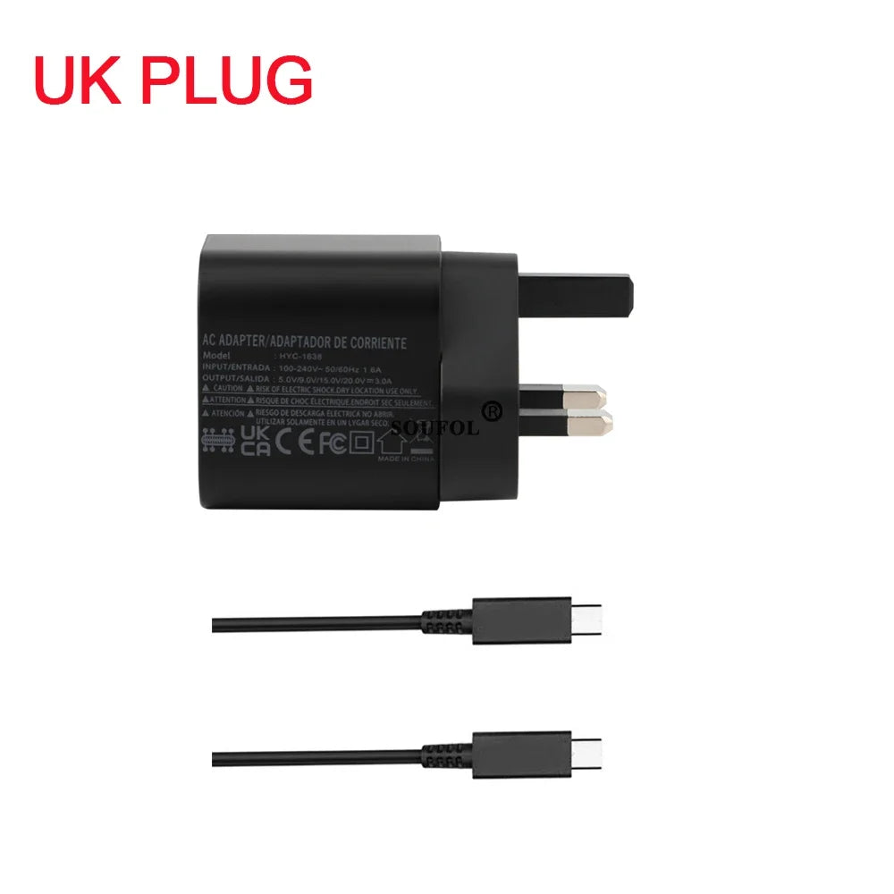 60W USB C Fast Charger Cube With EU US UK Plugs For Switch2 Uk Plug - Tophatter Daily Deals