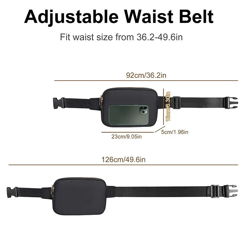 Women Waist Bag Waterproof Crossbody Chest Fanny Pack (Black) Luggage & Bags > Fanny Packs - Tophatter Daily Deals