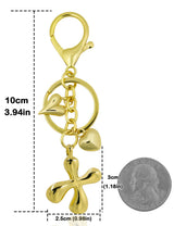 Personalized Keychain Gold Bubble Letter Bag Charm Gift X - Tophatter Daily Deals