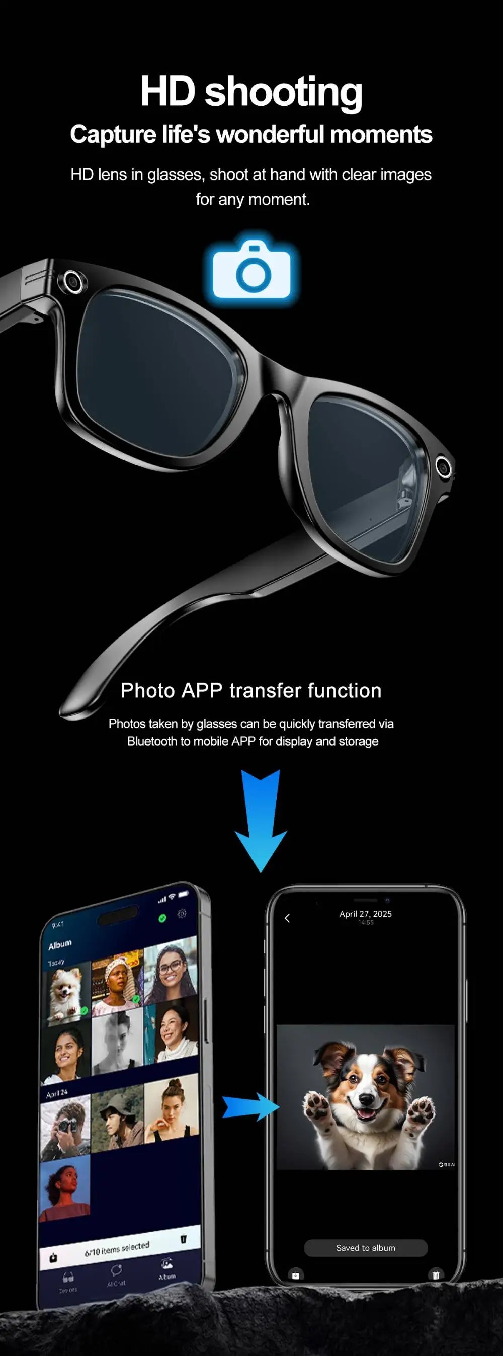 AI Smart Glasses 720P Translation Camera Sunglasses - Tophatter Daily Deals