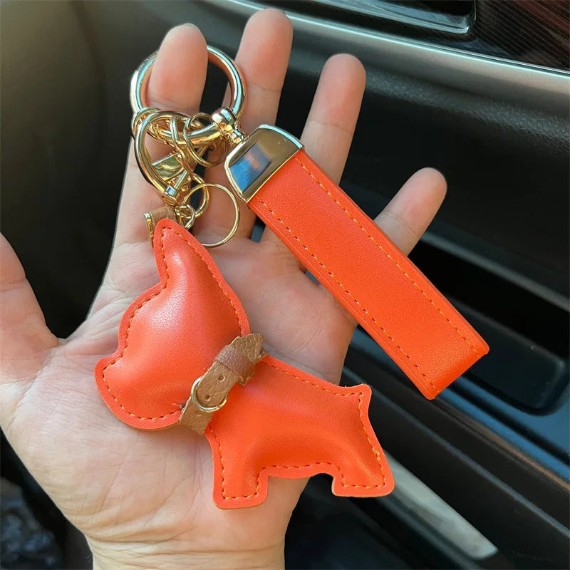 Leather Dog Keychain Car Charm Bag Hanging Accessory 03 - Tophatter Daily Deals