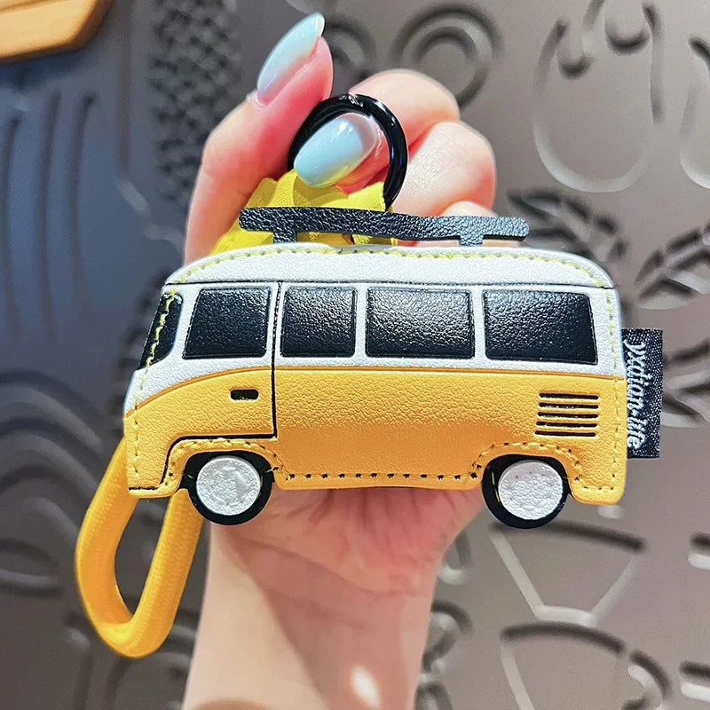 Leather Keychain Handmade Transportation Charm Gift 2025 Bus - Tophatter Daily Deals