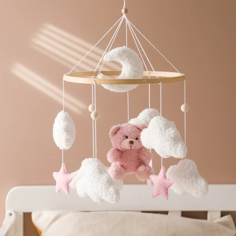 Baby Crib Mobile Wooden Nursery Newborn Sensory Toys - Tophatter Daily Deals