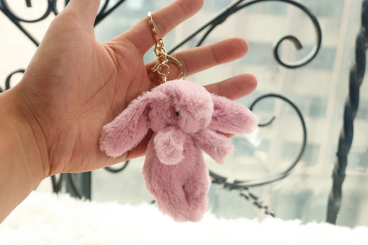 Rabbit Plush Keychain Cute Bunny Bag Charm Soft Gift - Tophatter Daily Deals