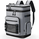 30L Camping Insulated Backpack Hot Cold Storage Gray Backpacks - Tophatter Daily Deals